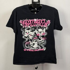 Boxset Krazy Krew Shirt Mens Large Black Graffiti Skull Angel Graphic Tee